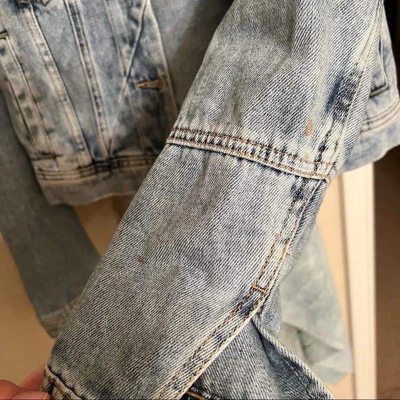 Free People Rumors Cropped Jean Jacket XS - Picture 13 of 16